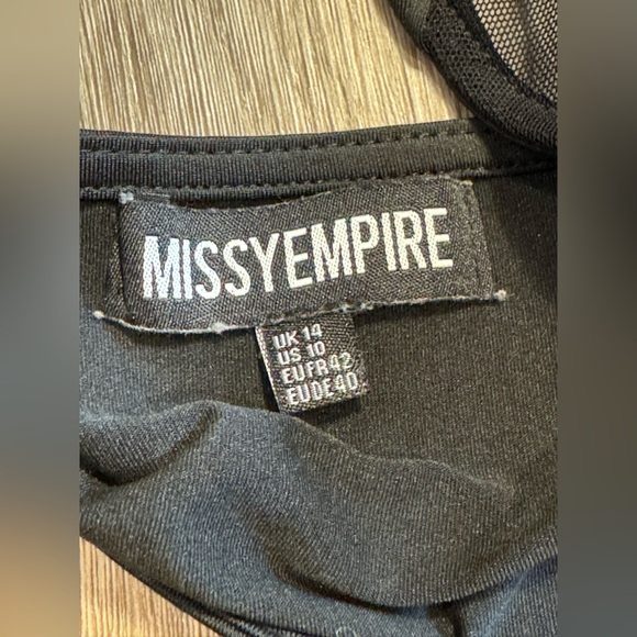 Missy Empire Black Women's Corset Mesh Bra size 10 - Picture 5 of 6